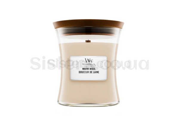 Ароматична свічка з ароматом теплої шерсті WOODWICK Medium Warm Wool 275 гр - Фото №1