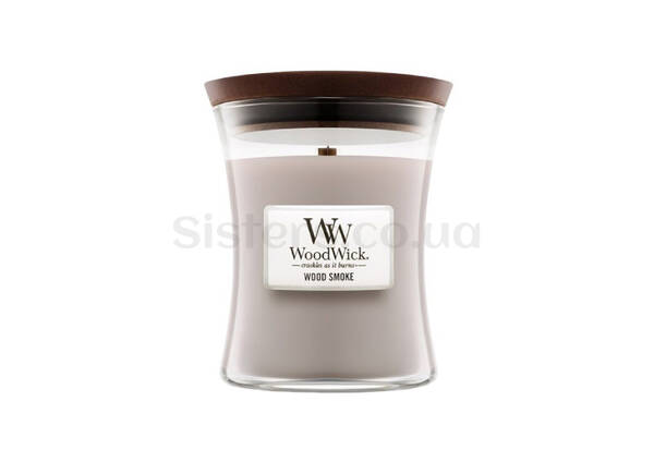 Ароматическая свеча с ароматом кедра и тлеющего угля WOODWICK Wood Smoke 275 г - Фото №1