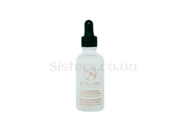 Увлажняющая сыворотка для всех типов кожи BRAVURA London Multi Hyaluronic Acid Serum with Liquorice Root Extract 50 мл - Фото №1