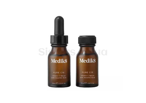 Антиоксидантна сироватка з чистим вітаміном С MEDIK8 Pure C15 2*15мл - Фото №1