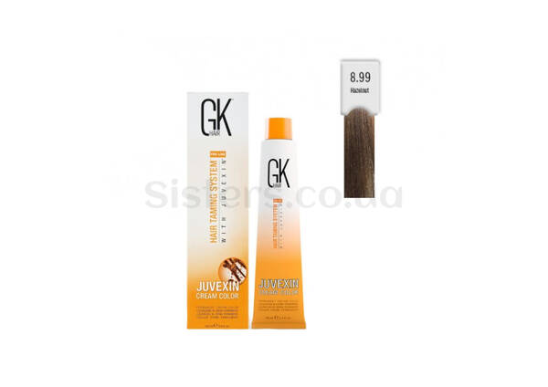 Крем-фарба для волосся з кератином № 8.99 GLOBAL KERATIN Juvexin Cream Hazelnut 100 мл - Фото №1