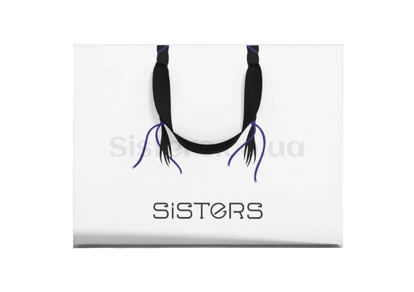Бумажный пакет SISTERS черные косы - Фото №1