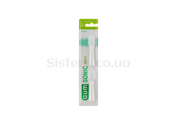 Сменная насадка для электрической зубной щетки GUM Sonic Daily White 2 шт - Фото №1