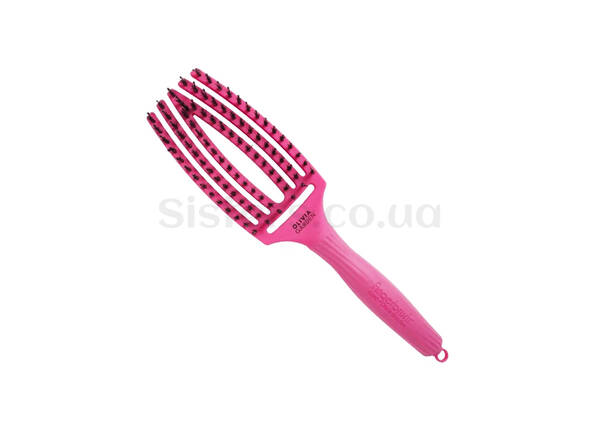 Щетка массажная OLIVIA GARDEN Finger Brush Bright Pink - Фото №1