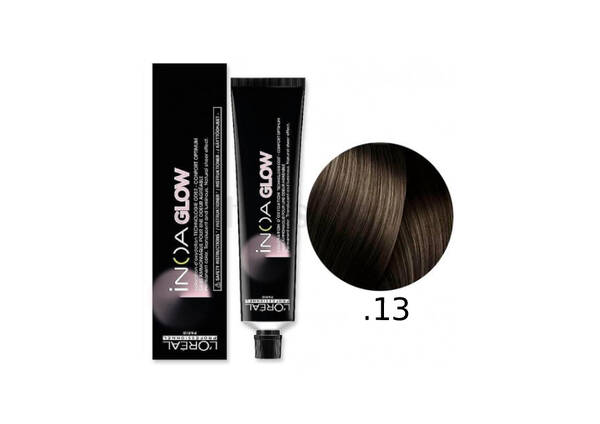Крем-краска для волос без аммиака .13 L'OREAL PROFESSIONNEL Inoa Glow Пепелисто-золотистый 60 г - Фото №1