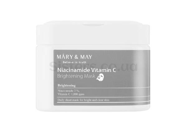 Тканевые маски с ниацинамидом и витамином C MARY&MAY Niacinamide Vitamin C Brightening Mask 30 шт - Фото №1