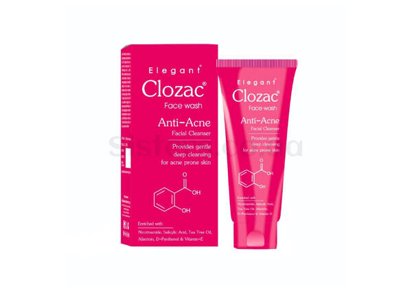 Средство для умывания с салициловой кислотой PEROLITE Clozac Anti-acne Facial Cleanser 60 мл - Фото №1