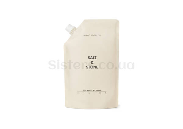 Антиоксидантний гель для душу SALT&STONE Bergamot & Eucalyptus Body Wash Hydrating Gel Cleanser Reffil 946 мл - Фото №1