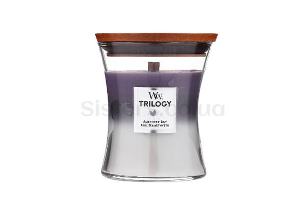 Ароматична свічка з тришаровим ароматом WOODWICK Trilogy Amethyst Sky 275 г - Фото №1