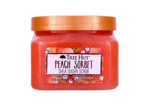 Скраб для тіла з ароматом персика TREE HUT Peach Sorbet Shea Sugar Scrub 510 г - Фото №1