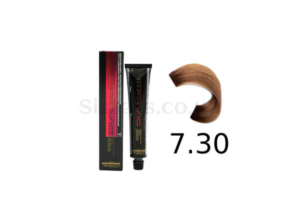 Крем-фарба для волосся без аміаку L'Oreal Professionnel Dia Richesse Hi-Visibility 7.30 Gold Blonde 50 g - Фото №1