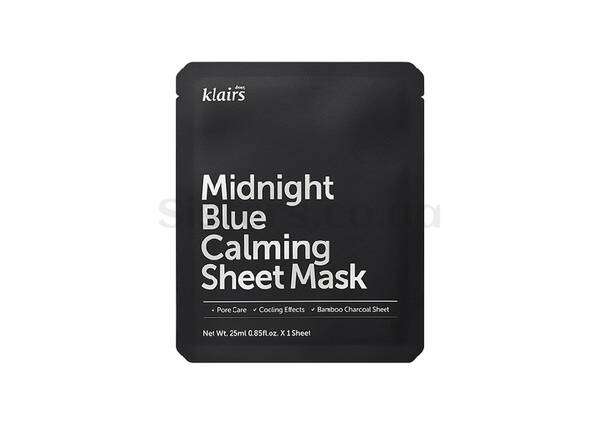 Тканинна заспокійлива маска DEAR, KLAIRS Midnight Blue Calming Sheet Mask 1 шт - Фото №1