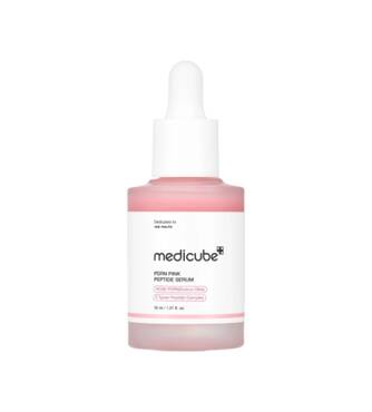 Восстанавливающая сыворотка с молекулами ДНК и розовыми пептидами MEDICUBE PDRN Pink Peptide Serum 30 мл - Фото №1