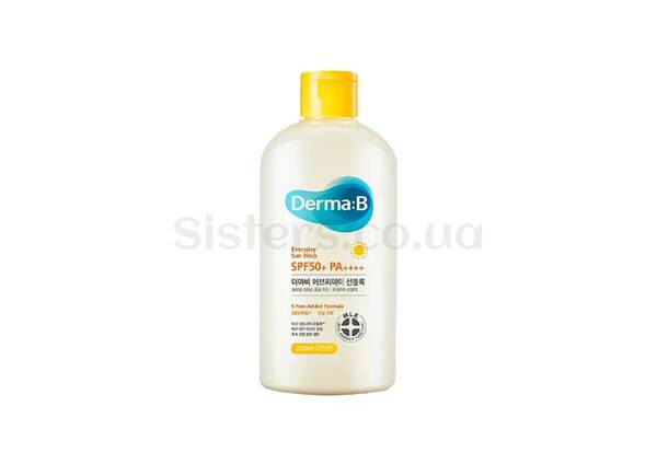 Крем сонцезахисний для обличчя та тіла DERMA-B Everyday Sun Block SPF 50+ PA++++ 200 мл - Фото №1