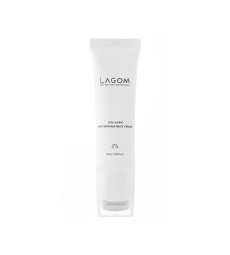 Крем для шиї та декольте з роликовим аплікатором LAGOM Collagen Anti-Wrinkle Neck Cream 50 мл - Фото №1