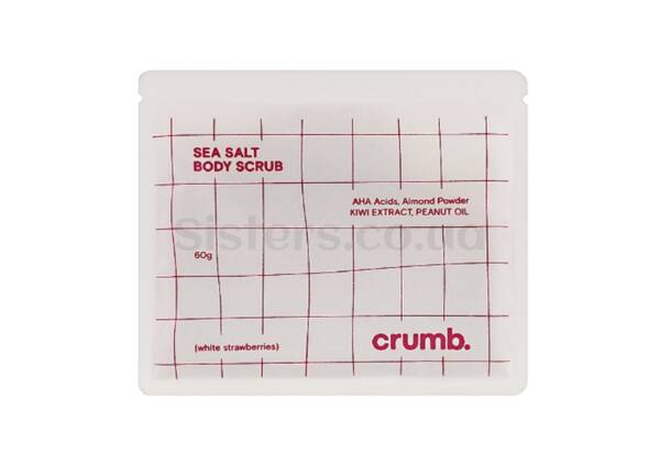 Сольовий скраб для тіла з AHA-кислотами CRUMB White Strawberries 1 саше х 60 г - Фото №1