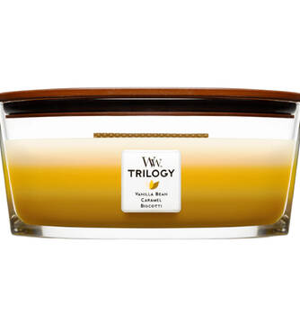 Ароматическая свеча с трехслойным ароматом WOODWICK Trilogy Café Sweets 453 г - Фото №1