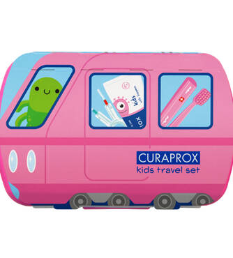 Дитячий дорожній набір CURAPROX Kids рожевий - Фото №1