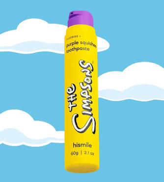 Зубна паста для м'якого відбілювання HISMILE The Simpsons Purple Squishee Toothpaste 60 г - Фото №2