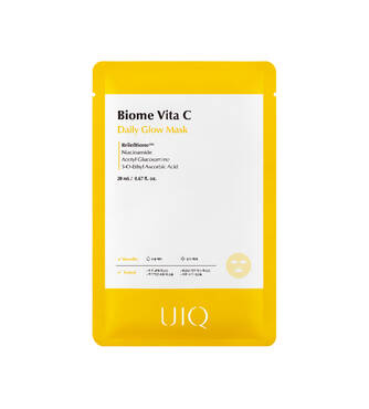 Освітлювальна тканинна маска з вітаміном C UIQ Biome Vita C Daily Glow Mask 20 мл - Фото №1