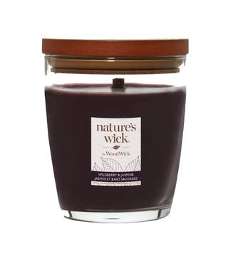 Ароматична свічка з ароматом диких ягід та жасмину WOODWICK Nature’s Wick Wildberry and Jasmine 284 г - Фото №1