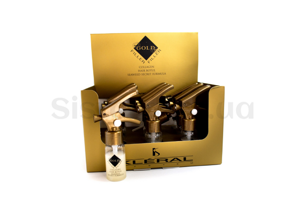 Золотой ботокс для волос Kleral System Gold Filler Collagen Hair Botox - 9*10-ml - Фото №1