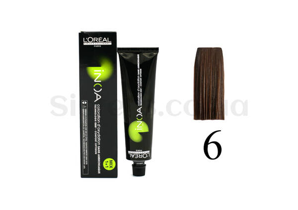 Крем-фарба для волосся без аміаку L'OREAL PROFESSIONNEL Inoa Mix - 6 темний блонд 60 г - Фото №1