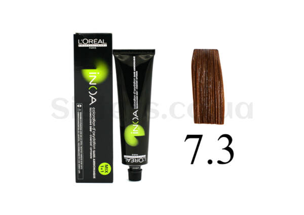 Крем-краска для волос без аммиака L'Oreal Professionnel Inoa Mix - 7.3-блондин золотистый 60 g - Фото №1