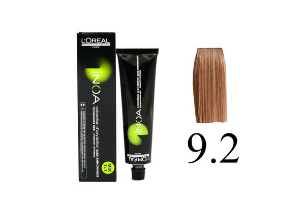 Крем-фарба для волосся без аміаку L'OREAL PROFESSIONNEL Inoa Mix - 9.2 дуже світлий блондин перламутровий 60 г - Фото №1