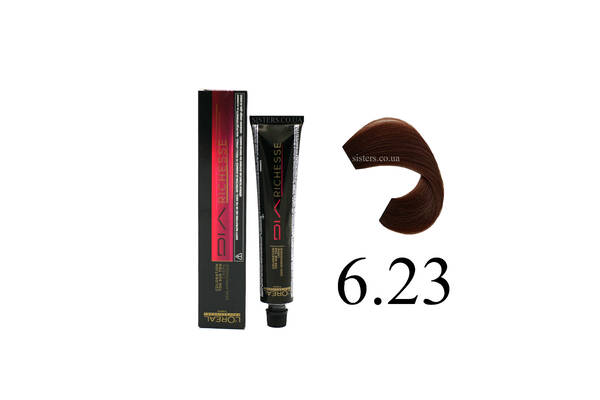 Крем-краска для волос без аммиака L'Oreal Professionnel Dia Richesse Hi-Visibility - 6.23-Шоколадный трюфель 50 g - Фото №1