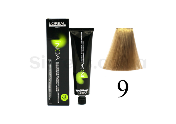 Крем-краска для волос без аммиака L'Oreal Professionnel Inoa Mix - 9 Очень светлый блондин 60 g - Фото №1