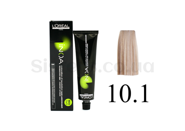 Крем-фарба для волосся без аміаку L'OREAL PROFESSIONNEL Inoa Mix - 10.1-екстра світлий блондин-попелястий - Фото №1