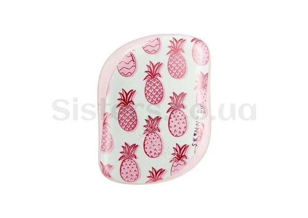 Щетка для волос с крышечкой Tangle Teezer Compact Pink Pineapple - Фото №1