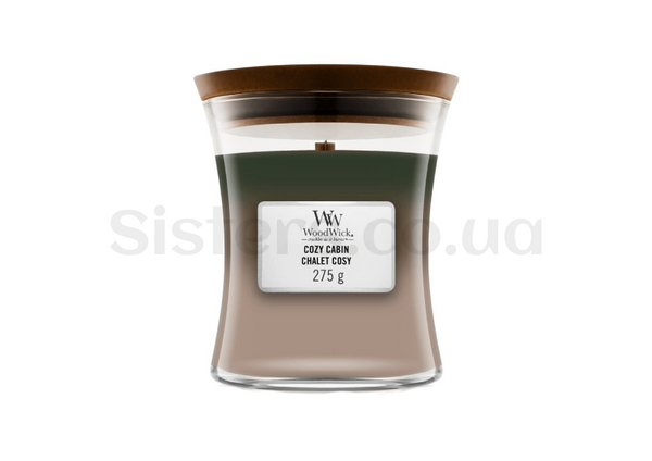 Ароматична свічка з тришаровим ароматом Woodwick Trilogy Cosy Cabin 275 г - Фото №1
