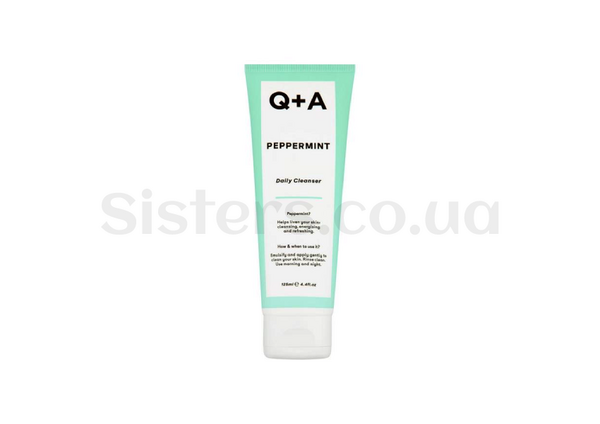 Очищувальний засіб для обличчя з м'ятою Q+A Peppermint Daily Cleanser 125 мл - Фото №1