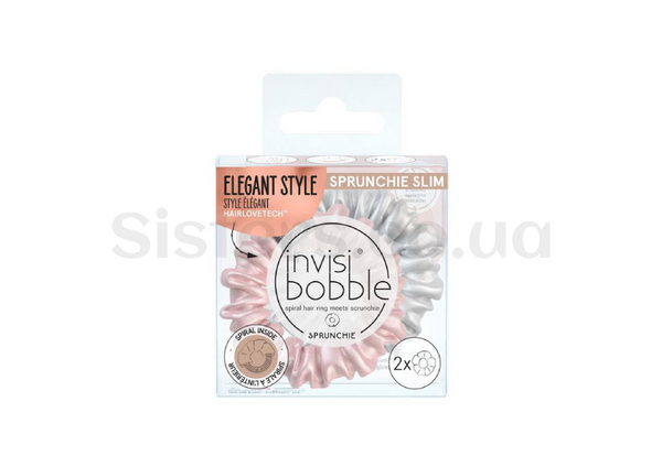 Набір резинок для волосся INVISIBOBBLE Sprunchie Slim Bella Chrome 2 шт - Фото №2