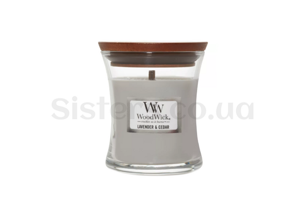 Ароматическая свеча с ароматом лаванды и кипариса WOODWICK Lavender & Cedar 85 г - Фото №1