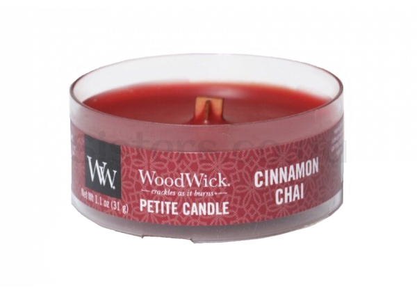 Ароматическая свеча с ароматом ванили и корицы WOODWICK Cinnamon Chai 31 г - Фото №1