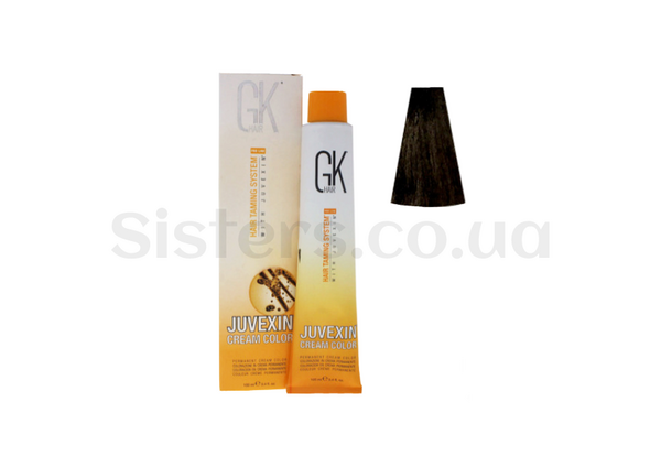 Крем-фарба для волосся з кератином № 4.91 GLOBAL KERATIN Juvexin Cream Color Iced Chestnut 100 мл - Фото №1