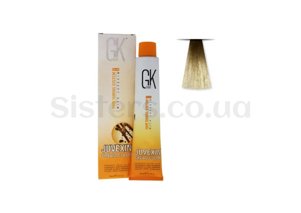 Крем-фарба для волосся з кератином № 10.7 GLOBAL KERATIN Juvexin Cream Color Sand Lightest Blonde 100 мл - Фото №1