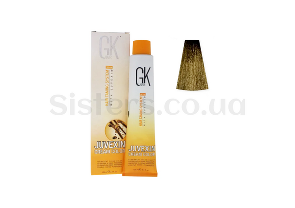 Крем-краска для волос с кератином №6 GLOBAL KERATIN Juvexin Cream Color Dark Blonde 100 мл - Фото №1