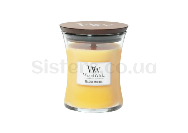 Ароматическая свеча с ароматом цитрусовых и винограда WOODWICK Medium Seaside Mimosa 275 гр - Фото №1