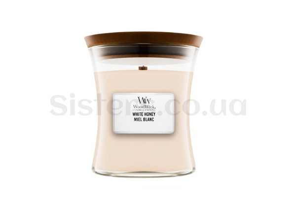 Ароматична свічка з ароматом апельсинового цуката WOODWICK Medium White Honey 275 гр - Фото №1