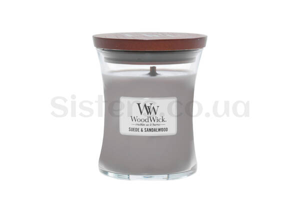Ароматическая свеча с ароматом замши и сандала WOODWICK Suede and Sandalwood 275 г - Фото №1