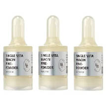 Освітлювальна пудра-бустер HEVEBLUE Single Vita Niacin Pine-Powder 5г*3шт - Фото