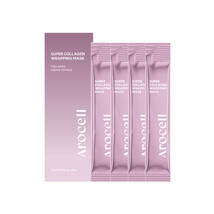 Маска-плівка з колагеном для зволоження та ліфтингу AROCELL Super Collagen Wrapping Mask 4шт*5г - Фото