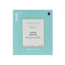 Чорна тканинна маска для очищення й детоксу шкіри RARE PARIS Carbone Glace Ecological Cellulose Facial Mask 1 шт* 23 мл - Фото