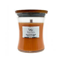 Ароматическая свеча с красным перцем и ванилью WOODWICK Medium Chilli Pepper Gelato 85 г - Фото