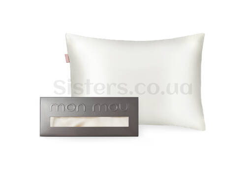 Наволочка з натурального 100% шовку MON MOU біла - Фото