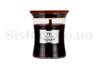 Ароматична свічка з ароматом ожини з корицею WOODWICK Spiced Blackberry 85 г - Фото